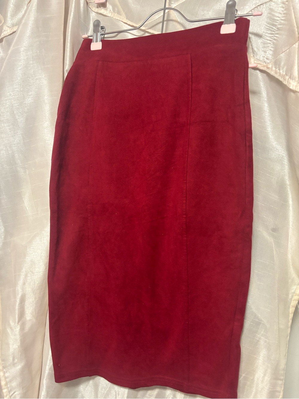 Tailored Maroon Pencil Skirt